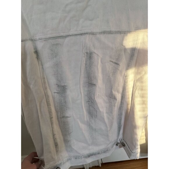 Guapi White Crystal Skeleton Jean Jacket with Silver Detailing Ltd Ed Mens Sz. M - Picture 11 of 14